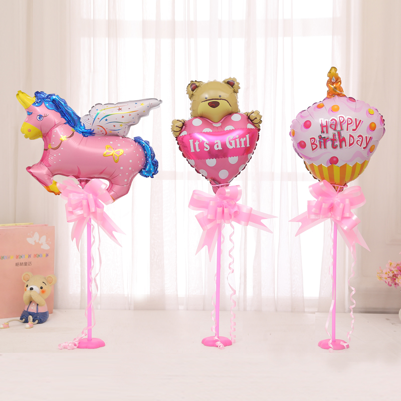 儿童卡通迷你桌飘餐桌立柱气球宝宝周岁百日生日派对布置装饰汽球产品展示图4