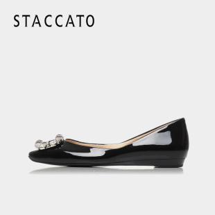 gucci口號小碎花203 STACCATO 思加圖2020春季新款甜美方頭女單鞋淺口女鞋9A203AQ7 gucci碎花