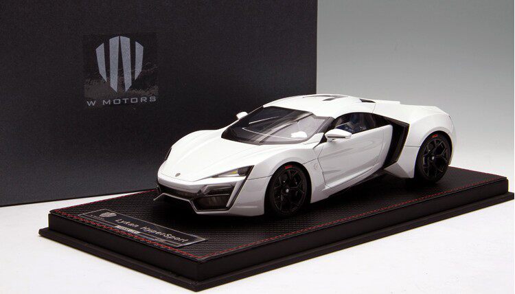 最贵超跑frontiartlykan莱肯白色汽车模型带展盒限量车模