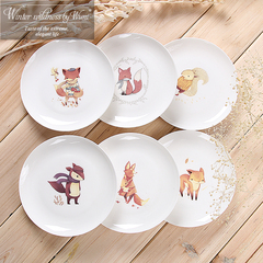 有爱创意卡通动物下午茶西餐盘子餐具套装欧式陶瓷水果盘点心盘子