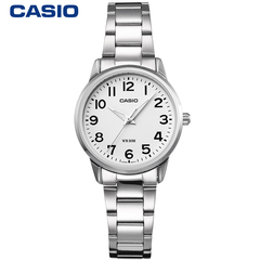 正品 CASIO 卡西欧手表女 钢皮带简洁大气指针女表 LTP-1303D