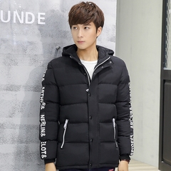 男士冬季时尚连帽羽绒服加厚轻薄外套韩版青少年学生青少年