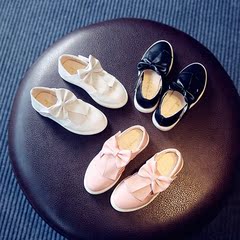 女童皮鞋公主鞋2016秋季新款韩版儿童豆豆鞋甜美蝴蝶结单鞋宝宝鞋