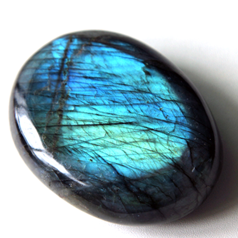 千蕊饰品旗舰店的优惠券大全—千蕊天然拉长石把玩手把件 蓝光原石