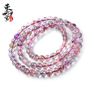 Sea saga rose Crystal Strawberry bracelet three-wheel shaft purple Crystal Crystal ring bracelets jewelry women