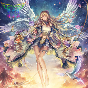 diy钻石画动漫少女四翼天使十字绣钻石绣方钻满钻圆钻贴钻画 包邮