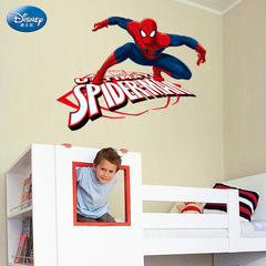 迪士尼儿童卡通蜘蛛侠贴纸墙贴儿童房卧室幼儿园贴纸可移除温馨纸
