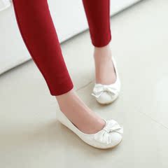 2015 spring sweet bow shoes designer shoes asakuchi round head shoe comfortable low heel Korean student shoes