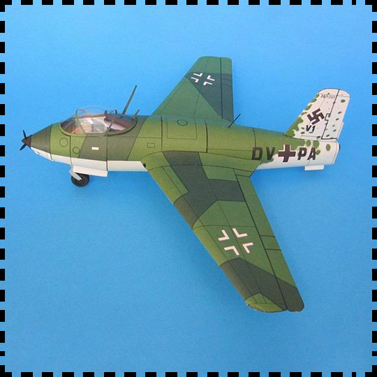 德国me-263火箭动力战斗机 纸模型 1:33 飞机模型 军武宅 手工diy