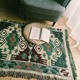 外贸特色美欧式美家龟纹个性外贸客厅块毯沙发巾编织地毯可机洗