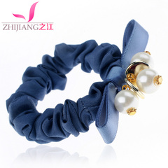 Zhijiang faux Pearl rings Korea hair accessories durable elastic ropes made by Korean hair flower hair band band headband