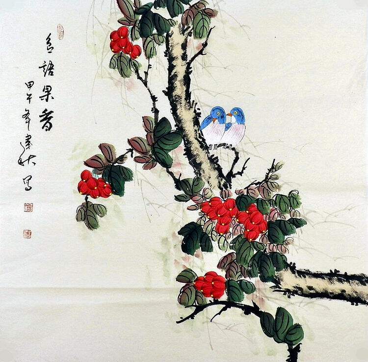 手绘字画书画客厅装饰画大促yd083013王建秋四尺斗方国画花鸟画