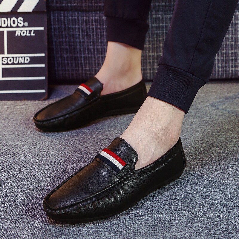 2017新款男士鞋子潮韓版社會精神小伙豆豆鞋男懶人男鞋英倫小皮鞋