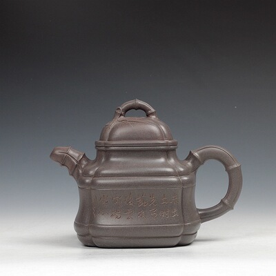 国家级工艺美术师 王小兵 极品青灰泥 大品《四方竹鼎》
