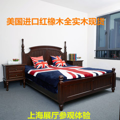 美式橡园卧室家具美式全实木床橡木床双人床1.5米1.8米婚床特价