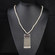 Ms Tai 925 Silver European and American trends natural Pearl tassel necklace, long necklace for ladies