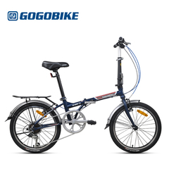 gogobike雨燕20英寸便携成人禧玛诺7变速男女式单车折叠自行车