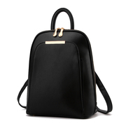 Autumn 2015 new solid Pu shoulder bag Korean wave women's leisure travel backpack school bag