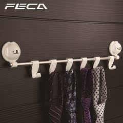 台湾FECA非卡吸盘卫生间浴室厨房门后衣帽领带挂钩毛巾浴巾挂架