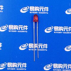 3mm 红发红 长脚雾状LED 发光二极管 脚长28mm 匡通原装 (20支)