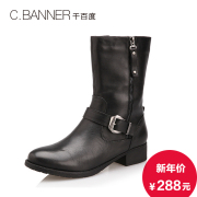 C.banner/winter of thousands of British coarse with vintage leather boots women boots A4565290