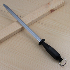 出口德国12寸塑柄扁型磨刀棒 磨刀棍 肉联屠宰刀具专用挡刀棒