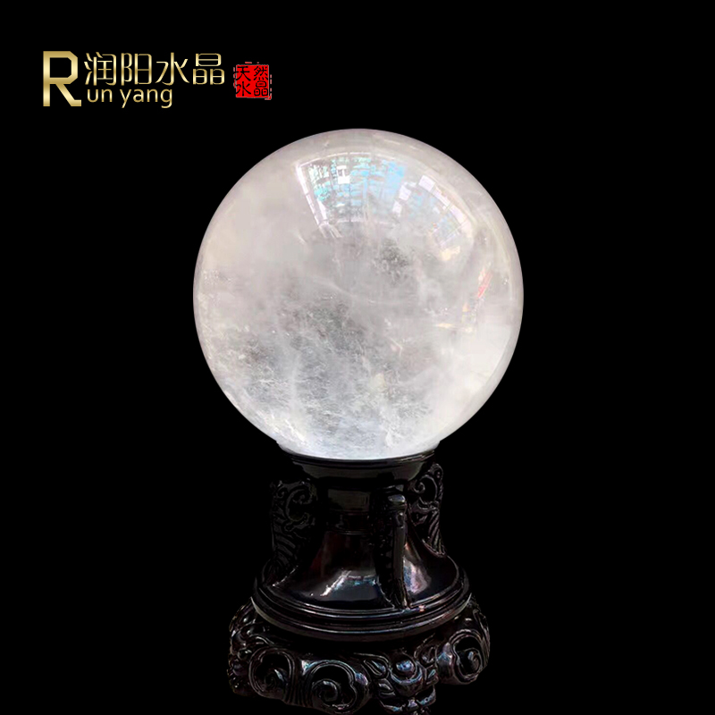 Runyangshi白水晶球摆件直径13.2cm摆设新品包邮开业风水在类目 饰品/流行首饰/时尚饰品新, 摆件中 - 来自Buy2taobao.com提供专业的淘宝代购服务