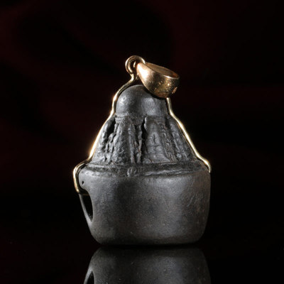 殊胜法物 佛法加持 金刚魔敌擦擦 顶级护身符 镶18k金挂环 s0408