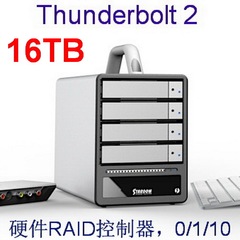 企业级16TB Stardom ST4-TB 4盘位Thunderbolt 2雷电磁盘阵列柜