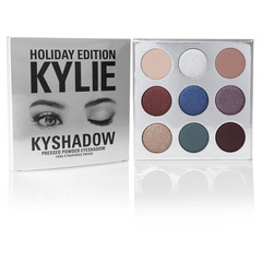 新款kylie HOLIDAY PALETTE眼影 凯莉9色kyshadow粉饼眼影盘盒