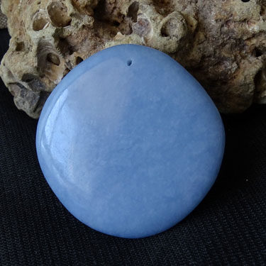 水玉冰魄天然天使石吊坠 蓝色天使石原石项链毛衣链 多款实物