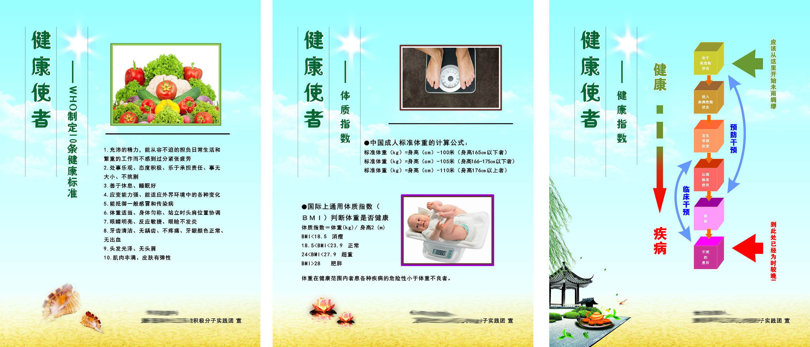 385海报印制展板339健康使者健康标准及体质指数