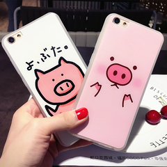 可爱小猪OPPOR9/R9S挂绳手机壳R9Plus硅胶保护套创意日韩卡通潮女