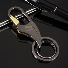 男士腰挂钥匙扣 创意汽车钥匙链挂件 金属双钥匙圈情侣礼品
