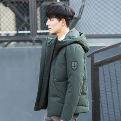 男士羽绒服连帽冬季新款韩版修身短款加厚潮男青年学生男装外套