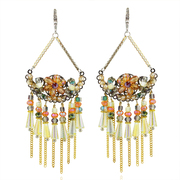 Mu-Mu-jewelry spring Bohemian crystal long earrings fashion earrings tassel earrings 818