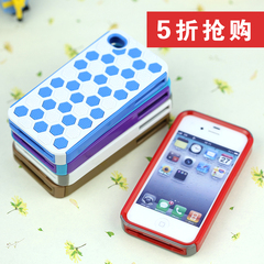 iphone 4s手机壳包邮 足球纹外壳  苹果手机壳手机保护套 二合一