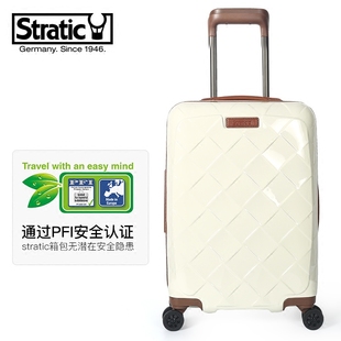 lv拉鍊頭配皮 stratic拉桿箱2020新款商務PC配皮旅行箱男式靜音萬向輪密碼箱女 lv配皮裂