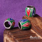 Crystal heart cloisonne 925 Silver jewelry DIY Accessories red, green and blue water barrel Bead Bracelet every bead