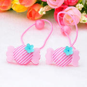 Ya-na Korean rope cute Candy-colored string Korea children''s hair accessories hair flower