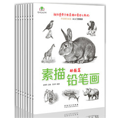 正版全8册素描铅笔画动物篇美食篇人物花卉 昆虫水族篇等手绘新生必备从入门到精通儿童成人学素描画教程美术铅笔画画笔素描教材书