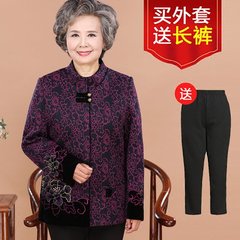 60-70-80岁奶奶装冬装外套老人衣服中老年人女妈妈装秋装套装加绒