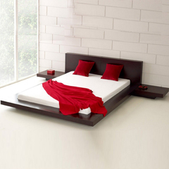实木床  板式床  简约日式榻榻米床现代卧室1.8米双人床软靠背床
