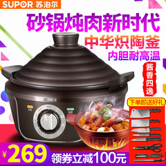 SUPOR/苏泊尔 TG30YK802-40电炖锅电砂锅炖盅紫砂煮粥煲汤锅正品