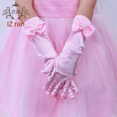 IZRAN旗舰店  婚礼花童手套长款 女童演出服表演服 儿童礼服手套