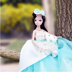 中国娃娃婚纱可儿娃娃9078浪漫婚纱系列新娘娃娃女孩生日礼物玩具