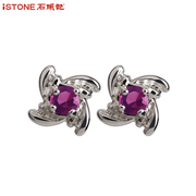 Stone beauty natural Amethyst Amethyst Stud Earrings S925 Silver earrings fashion jewelry