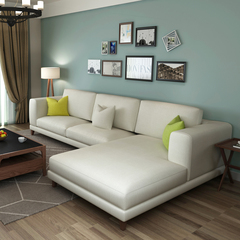 布艺沙发组合小户型可拆洗双人三人沙发转角组合北欧现代简约沙发