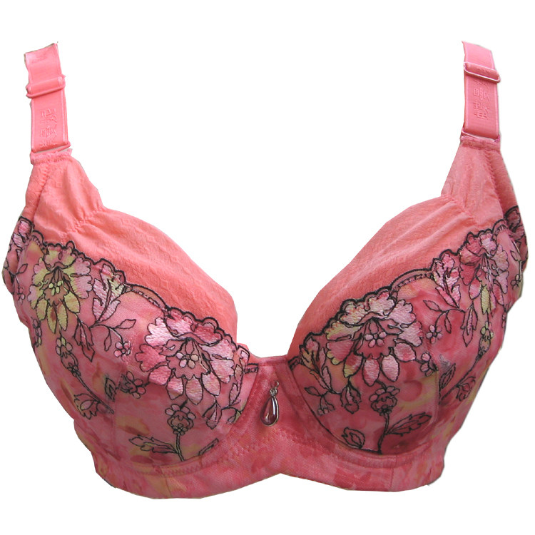 蝶曼妮 文胸女薄款 聚拢调整型全罩杯大胸 高档刺绣胸罩