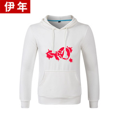 加绒套头卫衣定制diy衣服班服外套订制 印LOGO印字定做工作服工衣